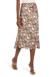 Leith Satin Midi Skirt   Nordstrom at Nordstrom